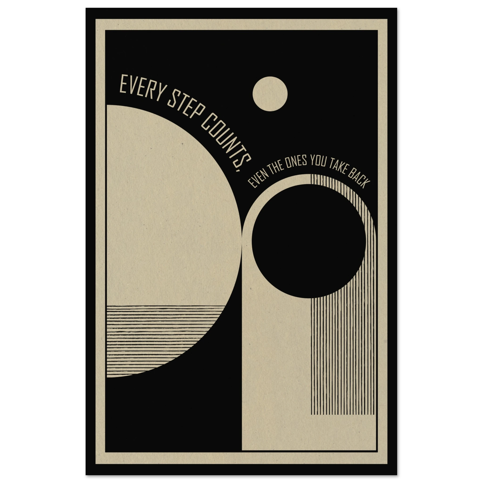 Mid-century inspired painting with healing text to support mental health and well being, suitable for therapy office decor.